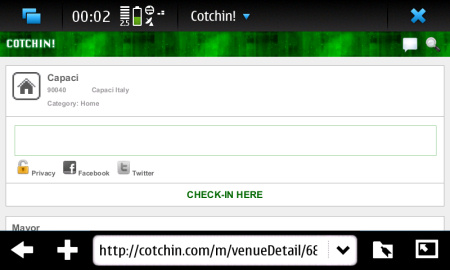 Cotchin! - check-in