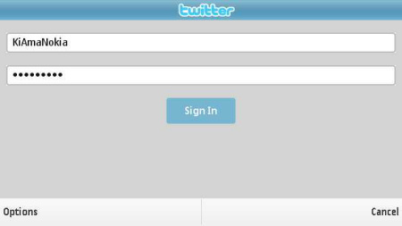 Messaging for Social Networks - twitter login