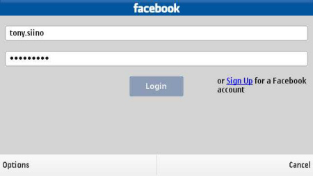 Messaging for Social Networks - facebook login