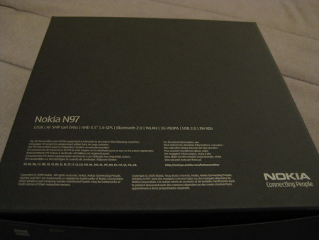 Nokia N97: la scatola