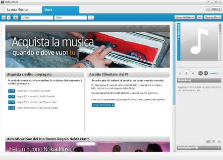 Nokia Music Store - Acquista credito