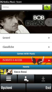 Nokia Music Store sul Nokia 5800 XpressMusic