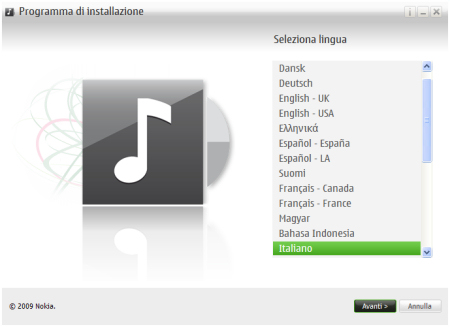 Installazione di Nokia Music