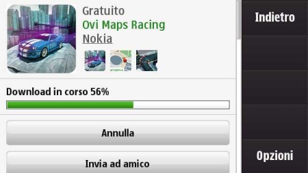 Ovi Maps Racing - scaricamento